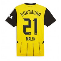 Fotballdrakt Herre Borussia Dortmund Donyell Malen #21 Hjemmedrakt 2024-25 Kortermet